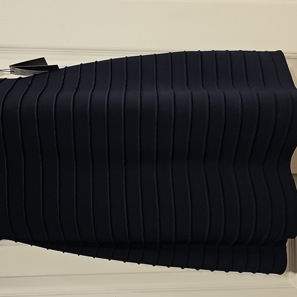 Adrianna Papell Bodycon Navy Blue SS Banded Sheath Dress Sz 10 MSRP $159 - Picture 3 of 11